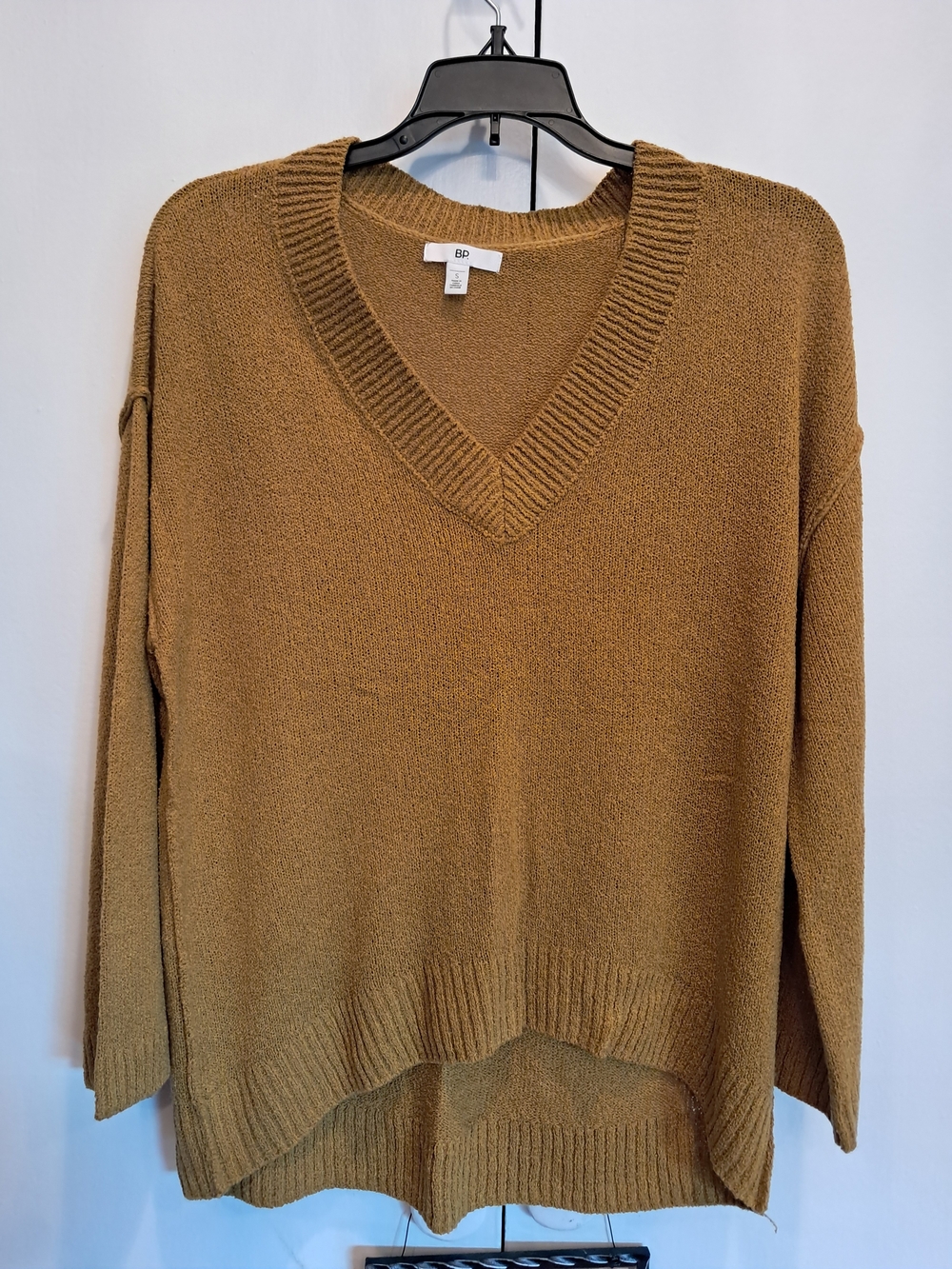 bp V-Neck Oversized Sweater in Camel Brown